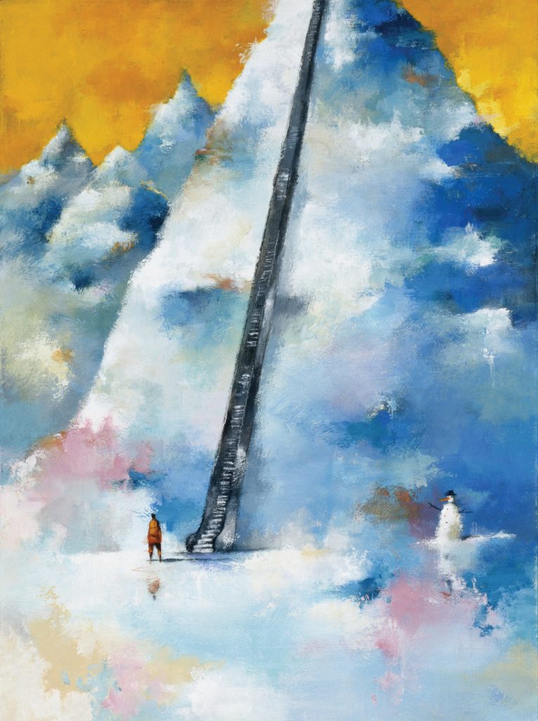 Colorful Painting with Ladder to the Top